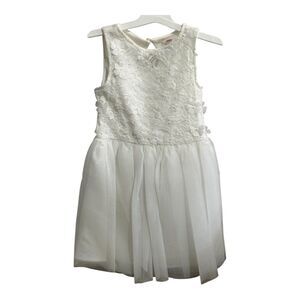 Girls' Printed Lace Floral A-Line Dress - Cat & Jack White 6/7